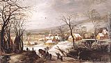 Joos De Momper Winter landscape painting